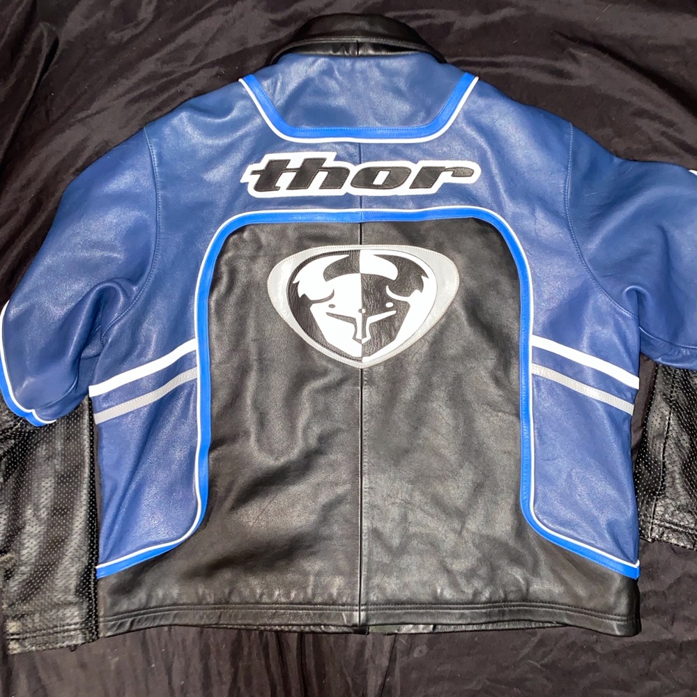 Thor genuine leather biker jacket